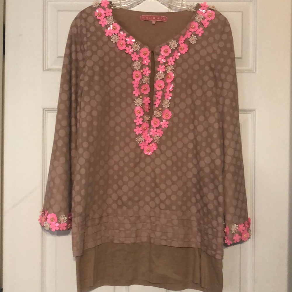 Manoush beaded tunic/swim cover up